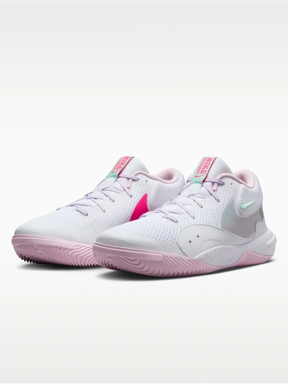 NWOB Nike Hyperquick Womens Volleyball Sneakers White Pink Purple Speckled 9.5